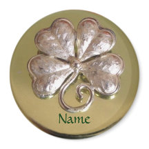 St. Patricks Irish Last Name Magnet! Gold