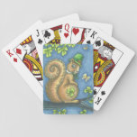 St. Patrick&#39;s Irish Squirrel Playing Cards Poker at Zazzle