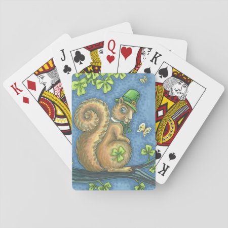 St. Patrick's Irish Squirrel Playing Cards Poker