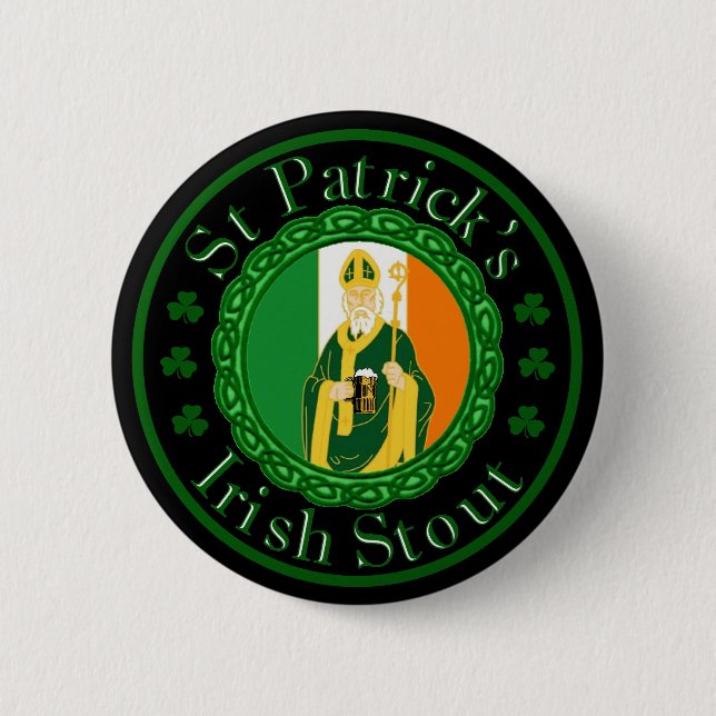 St. Patrick's Irish Stout Button (Front)