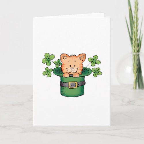 St Patricks Kitty Card