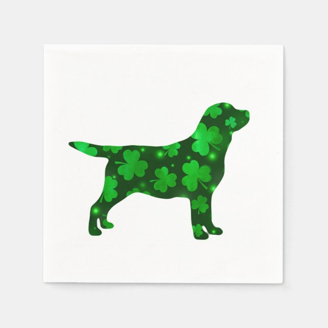 St.Patrick's Labrador - Black Lab Napkins (Front)