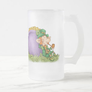 St. Patrick's Leprechaun and Blessing Beer Mug - S