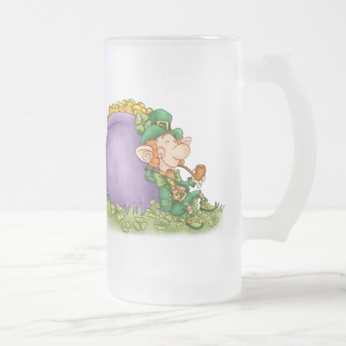 St Patricks Leprechaun and Blessing Beer Mug _ S