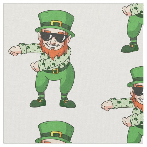 st patricks leprechaun flossing dancing fabric