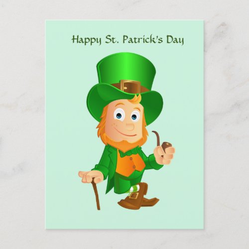 St Patricks Leprechaun Holiday Postcard