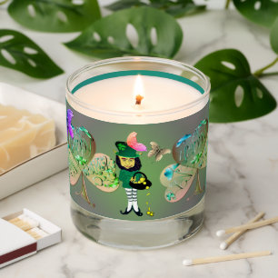 St. Patrick's Leprechaun & Shamrocks Scented Scented Candle