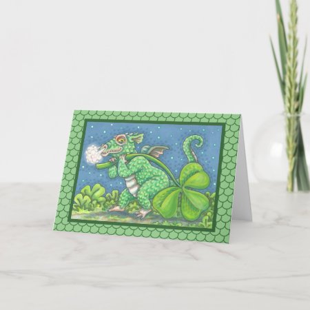 St. Patrick's Little Irish Dragon Greeting Card