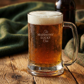 St Patricks Lucky Club Family Name Stein