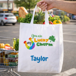 St. Patrick's Lucky Horseshoe  Reusable Grocery Bag