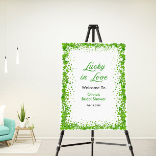 St Patrick's Lucky in Love Bridal Shower Welcome  Foam Board