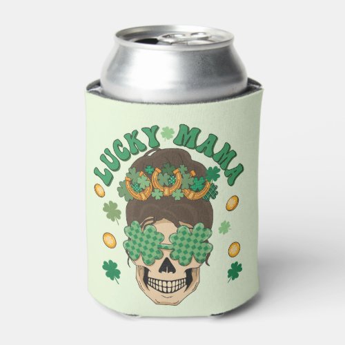 St Patricks Lucky Mama Skeleton Can Cooler