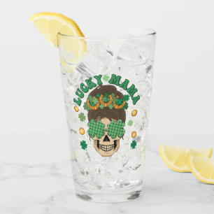 St. Patrick's Lucky Mama Skeleton  Glass