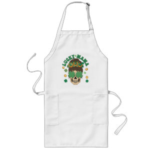 St. Patrick's Lucky Mama Skeleton Long Apron