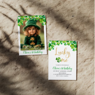 St. Patricks Lucky One Birthday Invitation