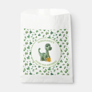 St Patricks Lucky One Dinosaur Favor Bag