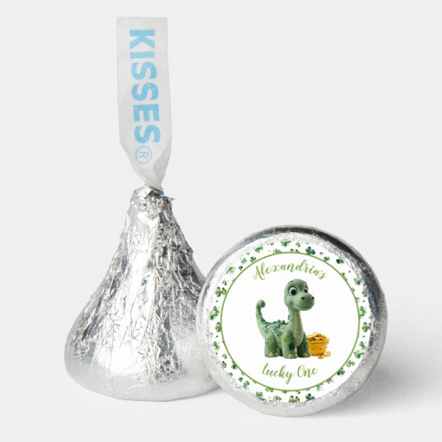 St Patricks Lucky One Dinosaur Hershey®'s Kisses® (Front)