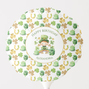 St Patricks Lucky One First Birthday  Balloon