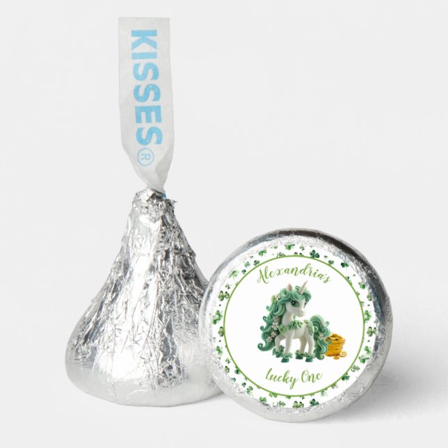 St Patricks Lucky One Unicorn Hershey®'s Kisses® (Front)