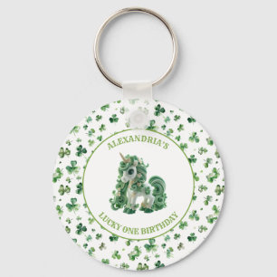 St Patricks Lucky One Unicorn Keychain