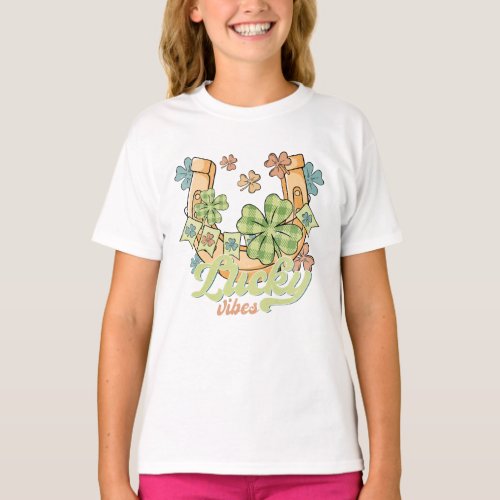 St Patricks Lucky Vibes T_Shirt