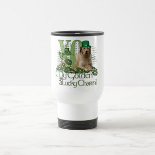 St Patricks - Me Lucky Charm - Golden Retriever Travel Mug