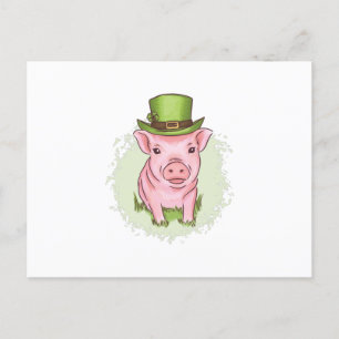 St Patrick's mini pig Postcard