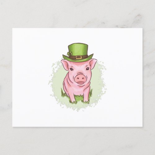 St Patricks mini pig Postcard