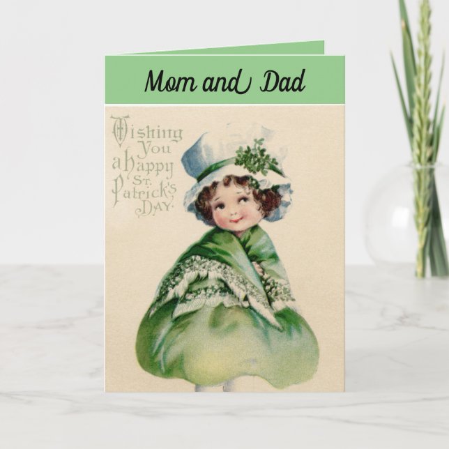 St. Patrick's Mom And Dad Card (Front)