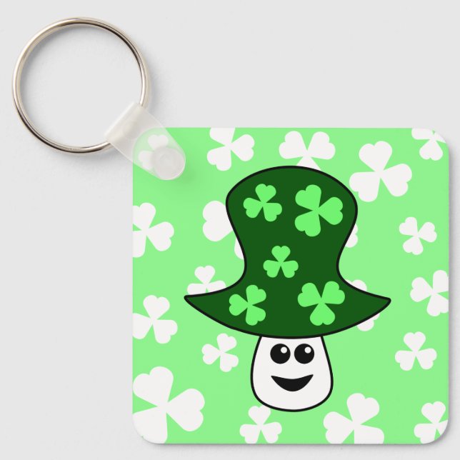 St. Patrick's Mushroom Keychain (Front)
