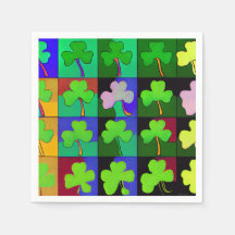 St. Patricks Napkins with Shamrocks 2