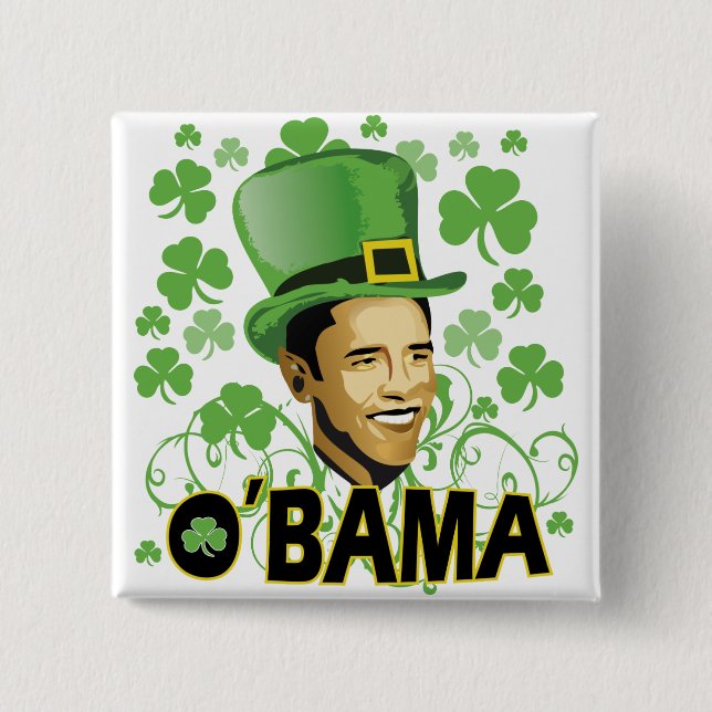 St Patrick's O'Bama 2009 Button (Front)