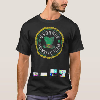 St Patricks OConnor Drinking Team Shamrocks Hat T-Shirt