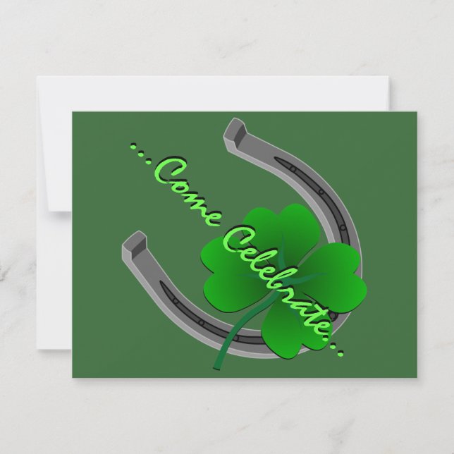 St Patrick's Party Invitations Personalized Lucky (Front)