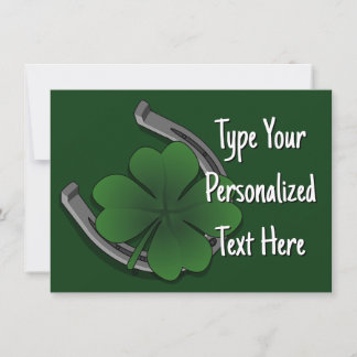 St Patrick's Party Invitations Personalized Lucky
