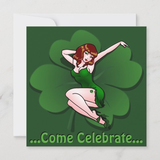 St Patrick's Party Invitations Personalized Lucky (Front)