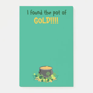 St. Patrick's Pot of Gold Post-it Notes