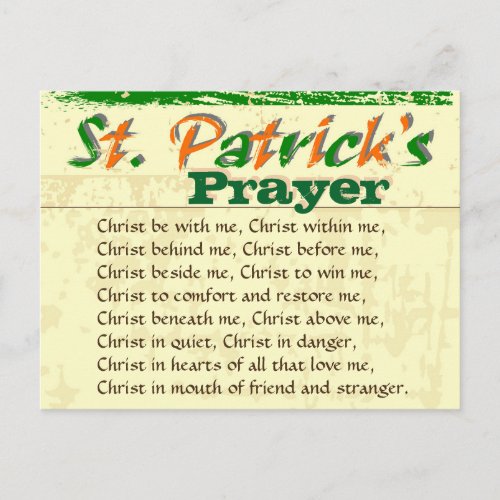 St Patricks Prayer Christ Within Me Postcard