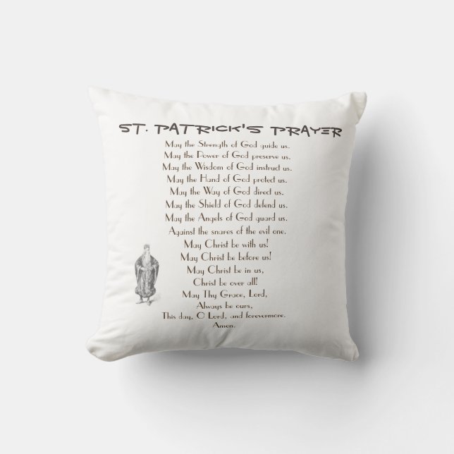 ST. PATRICK'S PRAYER THROW PILLOW (Front)
