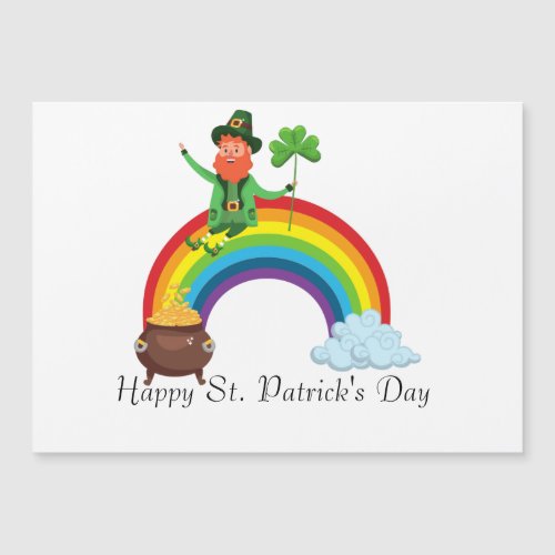 St Patricks Rainbow Happy Whimsical Shamrock