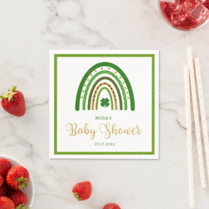 St. Patrick's Rainbow Irish Baby Shower Napkins