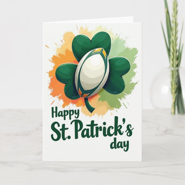 St Patricks Rugby Fun Day Card (Front)