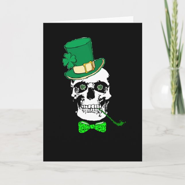 St. Patrick's Skull Card (Front)