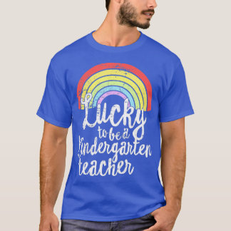 St Patricks Teacher Lucky To Be Kindergarten Teac T-Shirt