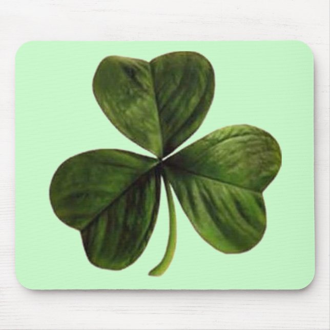 St. Patrick's Three Leaf Clover Mouse Pad (Front)
