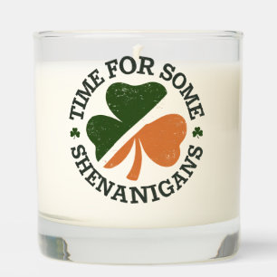 St. Patrick's Time For Some Shenanigans Clover  Scented Candle