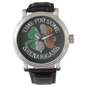 St. Patrick's Time for Some Shenanigans Clover Watch