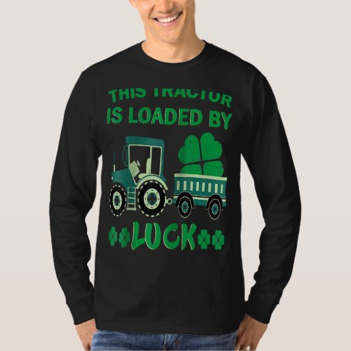 St Patricks Tractor Shamrocks Tractor Truck Loads T_Shirt