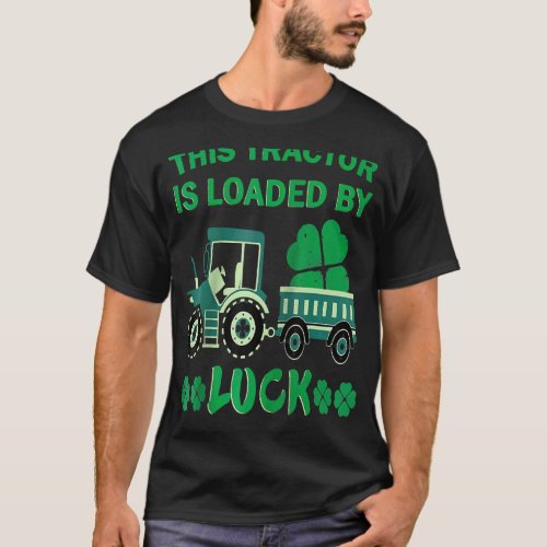 St Patricks Tractor Shamrocks Tractor Truck Loads T_Shirt