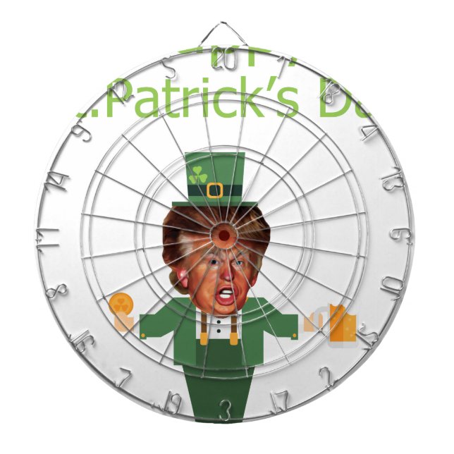 st patricks trump leprechaun dart board (Front)